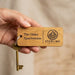 Custom Wooden Keyrings for Airbnb, Hotels & Property Management | Engraved Solid Oak with Logo, Text & QR Code