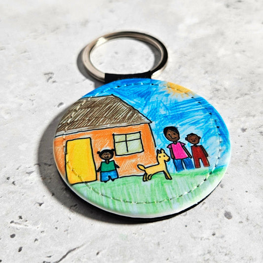 Customised Child's Drawing Keyring Gift