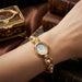 Elegant Pearl Strap Ladies Watch – Vintage Oval Quartz Wristwatch for Women