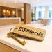 Engraved Business Logo Keyring I Branded Wooden Keychain I Personalised Oak Keyring