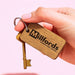 Engraved Business Logo Keyring I Branded Wooden Keychain I Personalised Oak Keyring