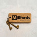 Engraved Business Logo Keyring I Branded Wooden Keychain I Personalised Oak Keyring
