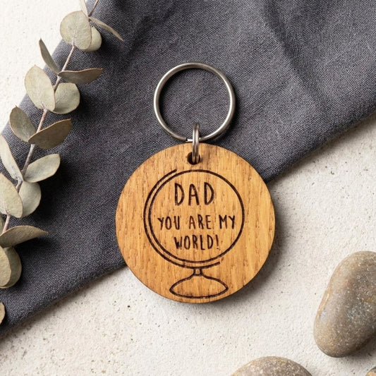 Engraved Dad Keyring - Father's Day Gift