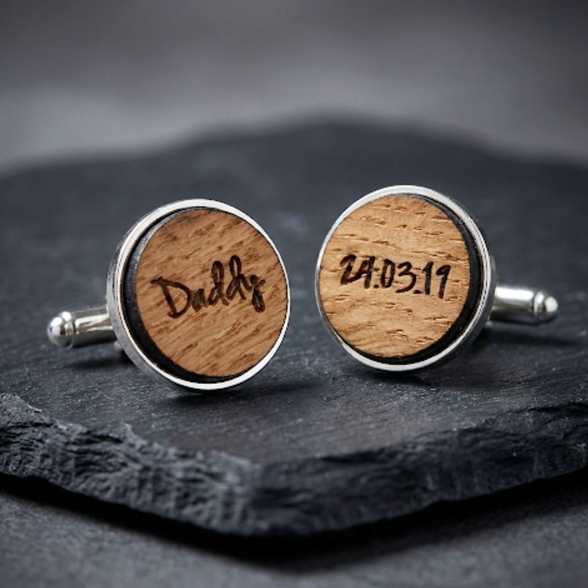 Engraved Daddy Cufflinks I New Dad Gift I Birthday Gift for Him