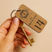Engraved Hotel Room Number Wooden Keyring I Logo Keychain