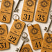 Engraved Hotel Room Number Wooden Keyring I Logo Keychain