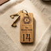 Engraved Hotel Room Number Wooden Keyring I Logo Keychain
