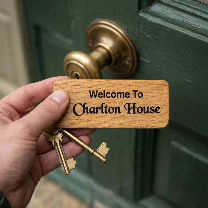 Engraved Keyrings for Airbnb & Holiday Lets | Add WiFi QR Code & Guest Welcome Info