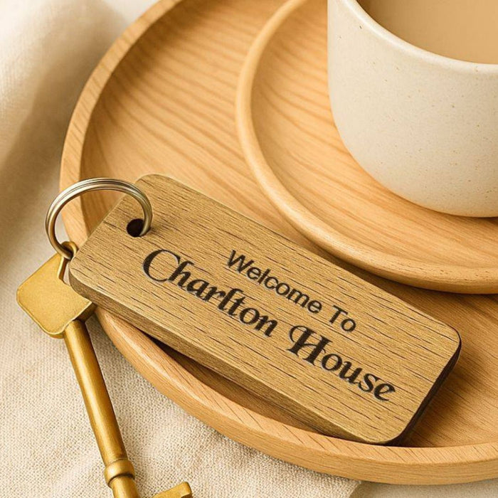 Engraved Keyrings for Airbnb & Holiday Lets | Add WiFi QR Code & Guest Welcome Info