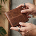 Engraved Leather Wallet I Personalised Gift for Men