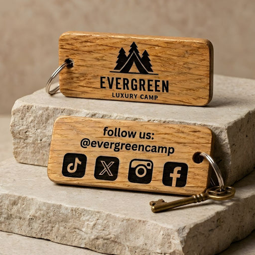 Engraved Social Media Logo Keyring