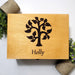 Engraved Tree Wooden Memory Storage Box I Large Family Tree Box 42cm