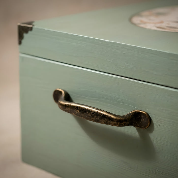 Extra Large Personalised Baby Memory Box with Lock and Cotton Lining, Wooden Keepsake Chest with Handles, Luxury New Baby and Christening Gift