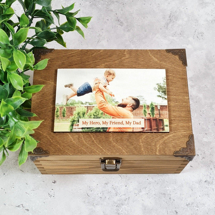 Father's Day Memory Box Gift I Custom Dad Photo Present From Son Daughter