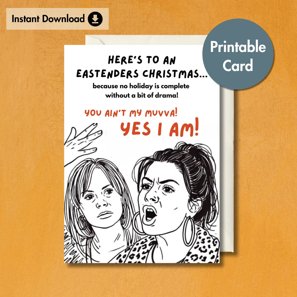 Funny EastEnders Christmas Card Instant Download Printable Card