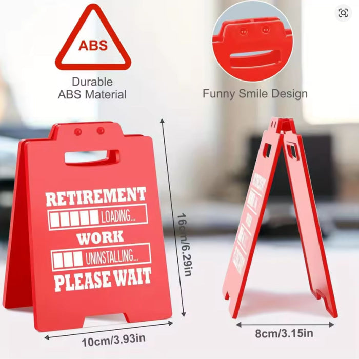 Funny Retirement Gift – “Retirement Loading” Sign Humorous Desk Ornament