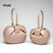 Genuine Leather Dumpling Bag | Colourful Round Top Handle Handbag - 2 Sizes