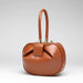 Genuine Leather Dumpling Bag | Colourful Round Top Handle Handbag - 2 Sizes