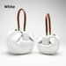 Genuine Leather Dumpling Bag | Colourful Round Top Handle Handbag - 2 Sizes