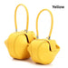 Genuine Leather Dumpling Bag | Colourful Round Top Handle Handbag - 2 Sizes