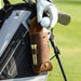 Genuine Leather Golf Ball Holder | 3 Ball & Tee Storage Pouch