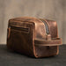 Genuine Leather Large Travel Wash Bag – Luxury Toiletry & Cosmetic Bag