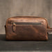 Genuine Leather Large Travel Wash Bag – Luxury Toiletry & Cosmetic Bag