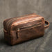 Genuine Leather Large Travel Wash Bag – Luxury Toiletry & Cosmetic Bag
