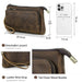 Genuine Leather Men’s Clutch Bag | Travel & Cable Organiser Pouch