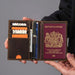 Genuine Leather Passport Cover with Card Slots & RFID Blocking | Travel Document Wallet