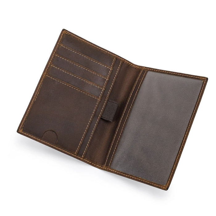 Genuine Leather Passport Cover with Card Slots & RFID Blocking | Travel Document Wallet