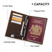 Genuine Leather Passport Cover with Card Slots & RFID Blocking | Travel Document Wallet