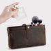 Genuine Leather Toiletry Bag | Compact Cosmetic Makeup Case