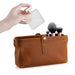 Genuine Leather Toiletry Bag | Compact Cosmetic Makeup Case