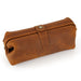 Genuine Leather Toiletry Bag | Compact Cosmetic Makeup Case