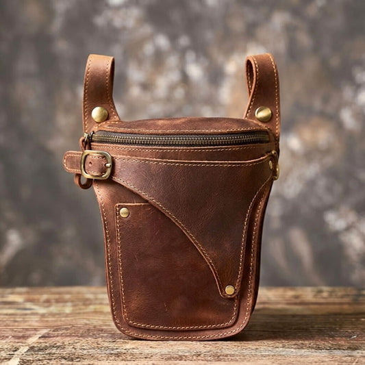 Genuine Leather Waist Bag | Retro Belt Pouch Phone Bag
