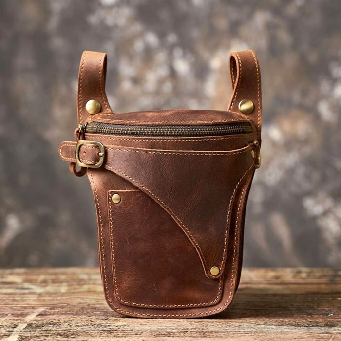 Genuine Leather Waist Bag | Retro Belt Pouch Phone Bag