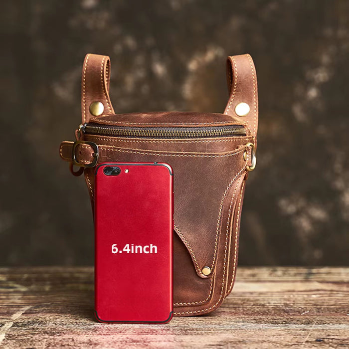 Genuine Leather Waist Bag | Retro Belt Pouch Phone Bag