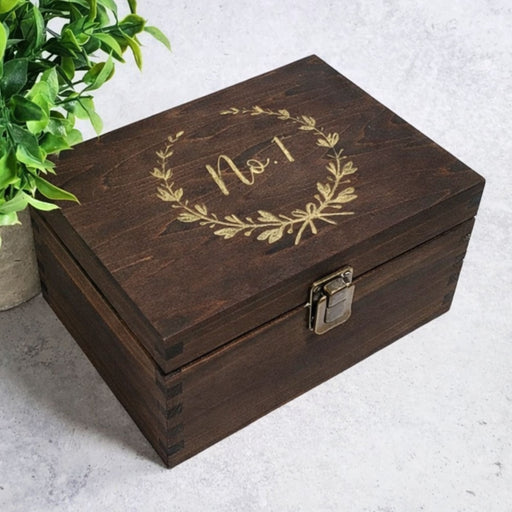 Gold Engraved No.1 Keepsake Box I Achievement Medals Box I Certificate Box - 6 Sizes Small to XLarge