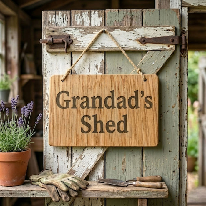 Grandad's shed sign