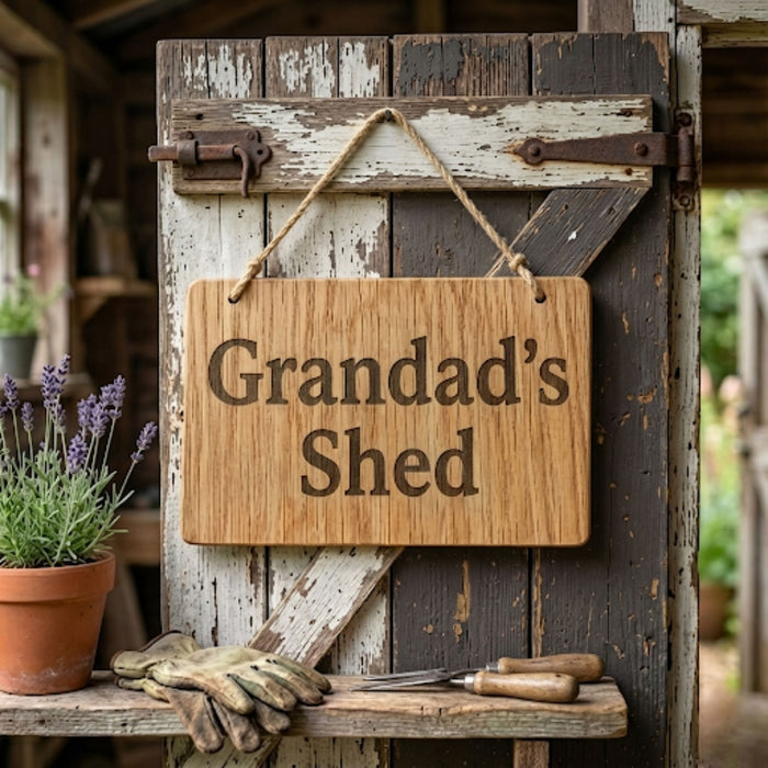 Grandad's shed sign