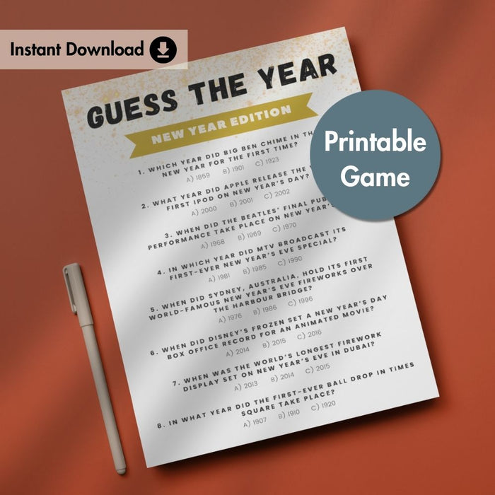 Guess The Year Quiz Instant Download Fun Game NYE Party Activity guess-the-year-quiz-instant-download-fun-game-nye-party-activity