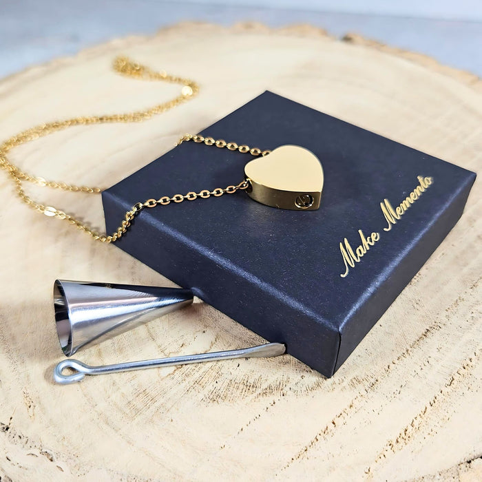 Heart Memorial Ashes Necklace