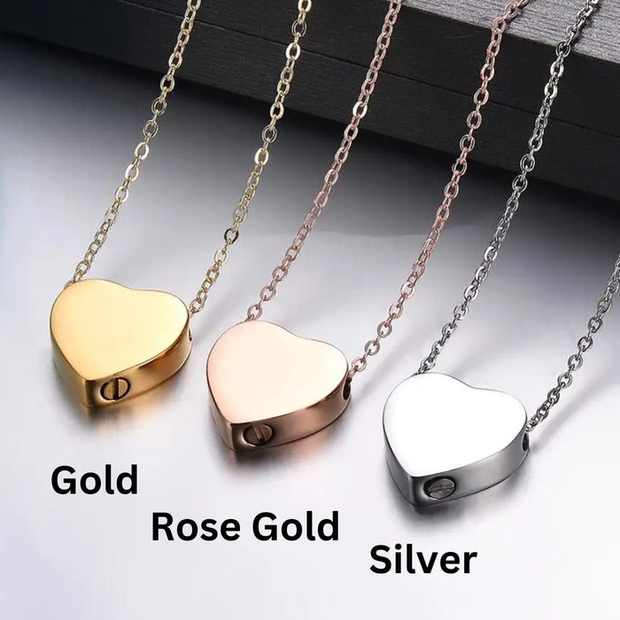 Heart Memorial Ashes Necklace