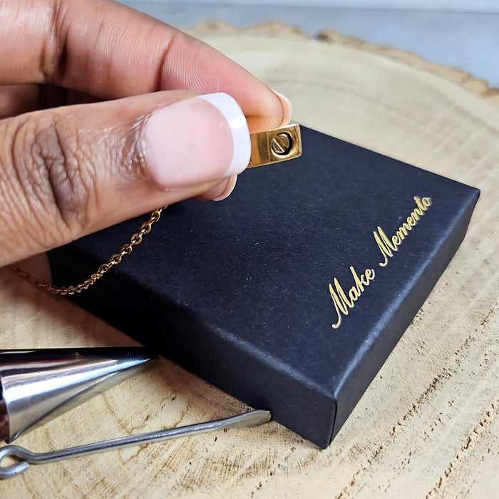 Heart Memorial Ashes Necklace