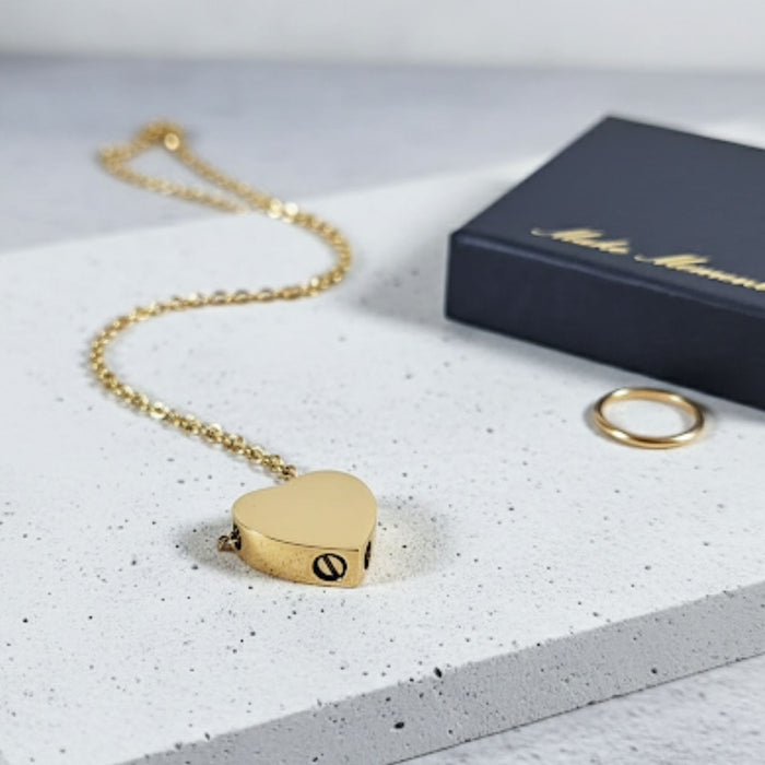 Heart Memorial Ashes Necklace
