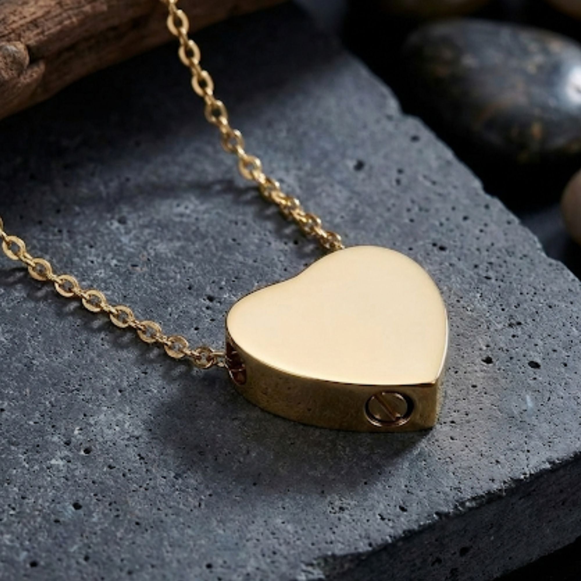 Heart Memorial Ashes Necklace