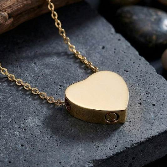 Heart Memorial Ashes Necklace