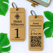 Custom QR Code Keyring I Wooden Scanable Website Keyring I Personalised QR Code Keychain