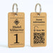 Hotel Guesthouse QR Code Keyring I Personalised Wooden Scanable Website Keyring I Custom QR Code Keychain